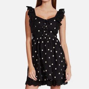 Betsey Johnson Black Floral Mini Dress